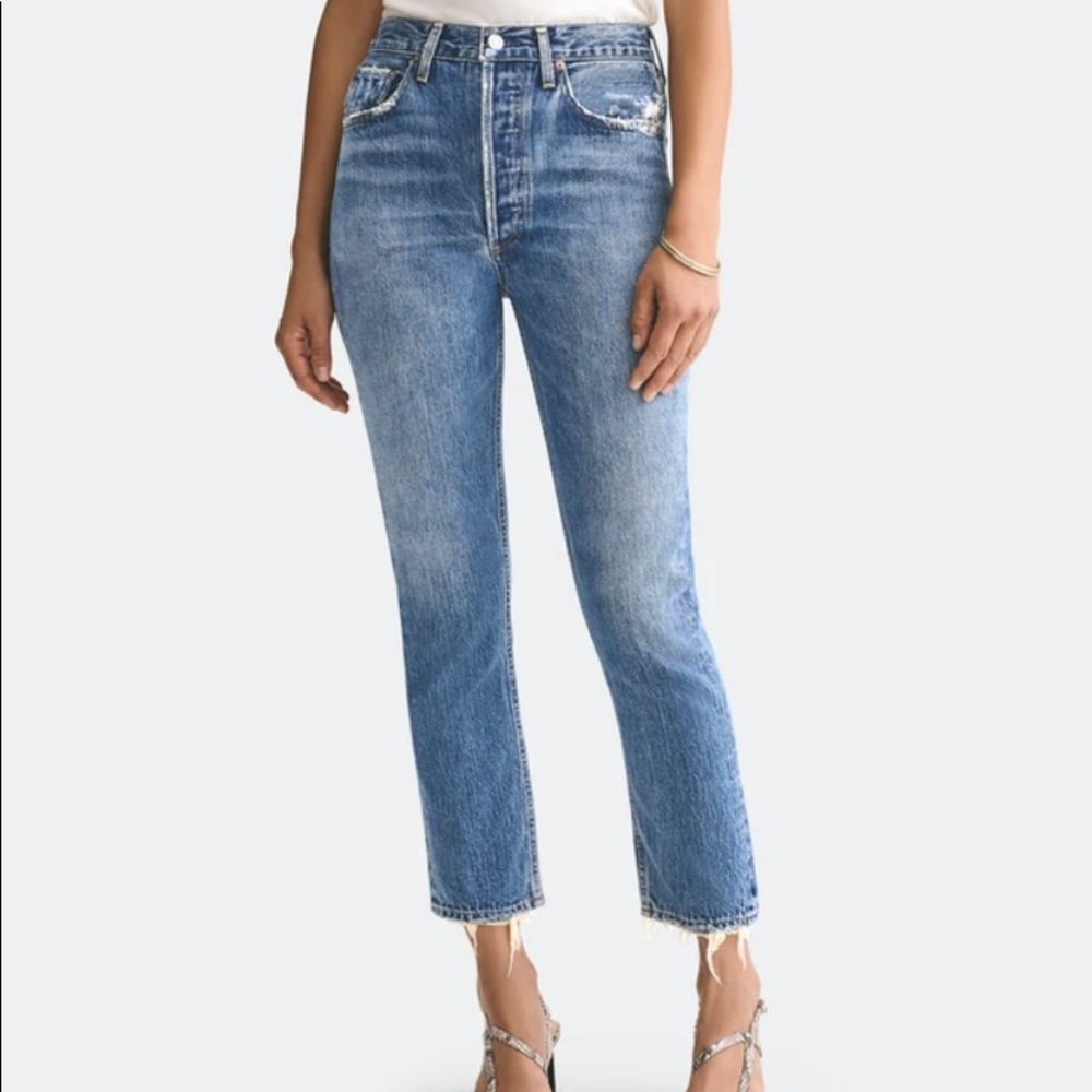 AGOLDE Riley High Rise Straight Crop 29